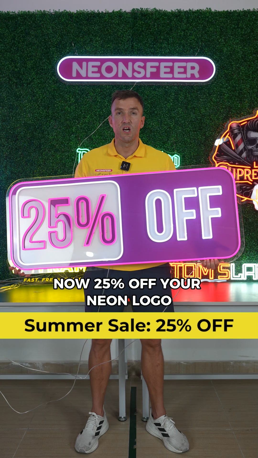 25% off: create your own neon sign