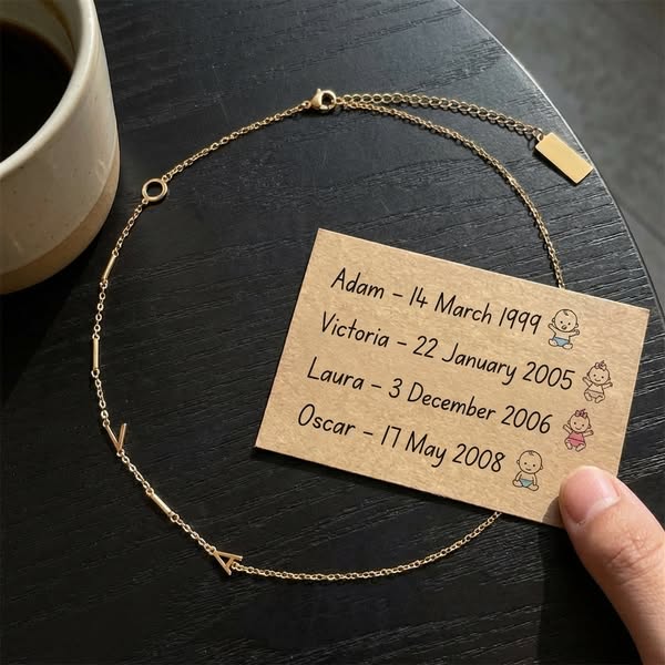 Personalized necklace with side letters