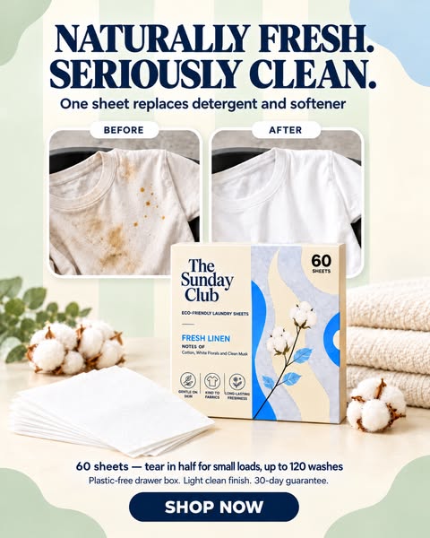 Detergent + softener, one sheet