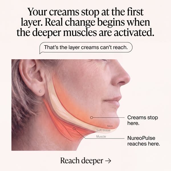 Creams Can’t Reach The Layer That Shapes Your Jawline