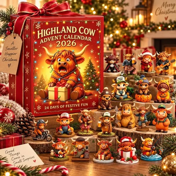 Collectible Highland Cow Advent Calendar for 2026