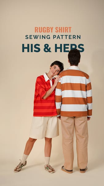 Rugby Shirt sewing pattern for him & her