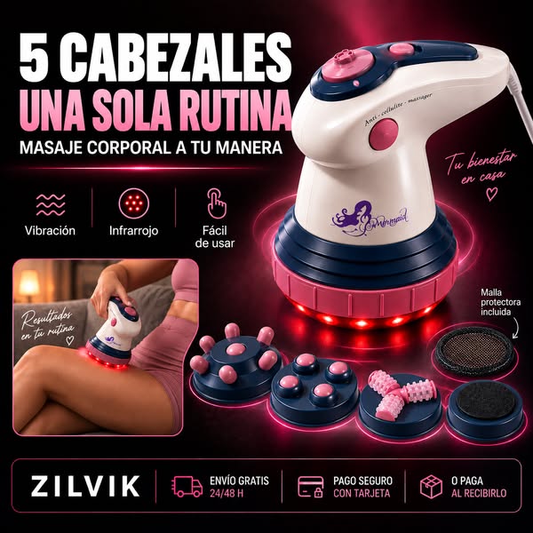 Masajeador anticelulítico con luz infrarroja 5 en 1