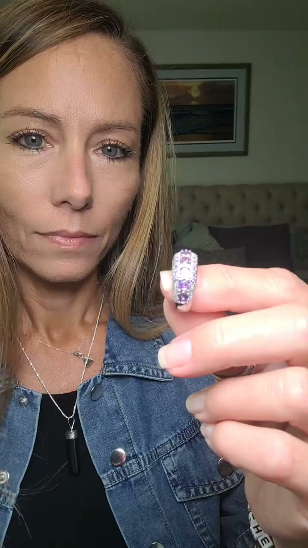 Purple Pavé Zircon Ring