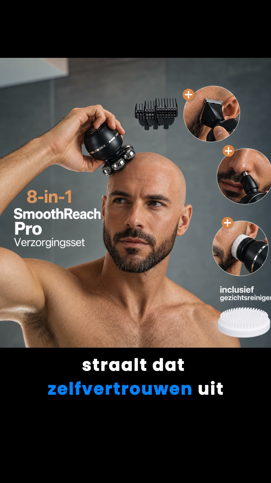 Een glad hoofd in een paar minuten!