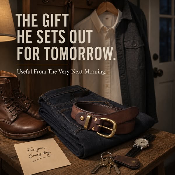 Giovanni Full-Grain Leather Belt for Men | Brass Buckle 3.3cm