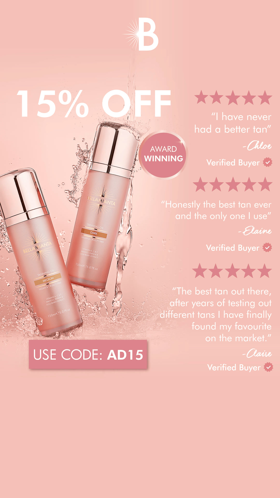 15% OFF: Code AD15