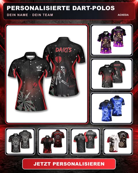 Dart-Polos mit Skull-Design