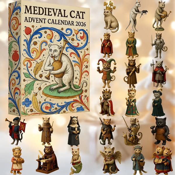 Limited Edition, Only 100 Sets Left! - Medieval Cat Advent Calendar 2026