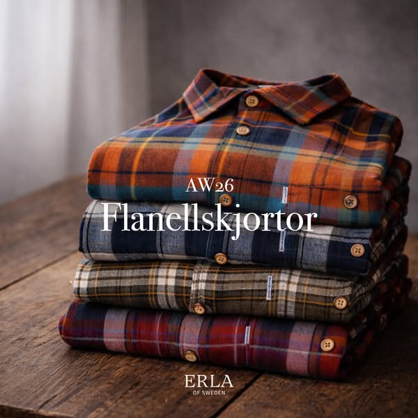 Flanellskjortor i 100% bomull