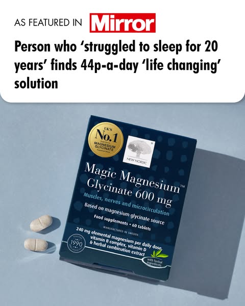 UK's No.1 single source Magnesium Glycinate Supplement brand*