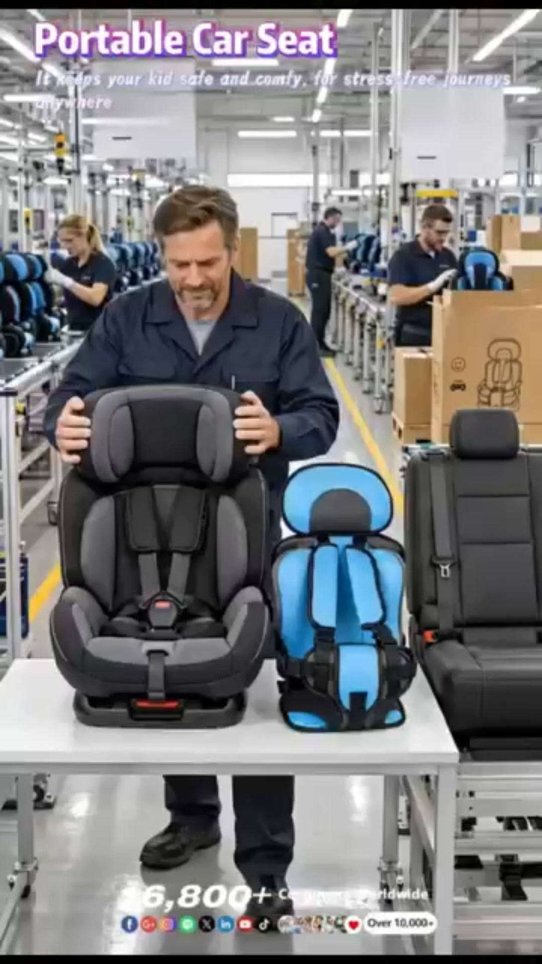 Portable Child Protection Car Seat