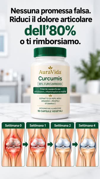 Curcuma a dosaggio clinicamente testato, senza additivi