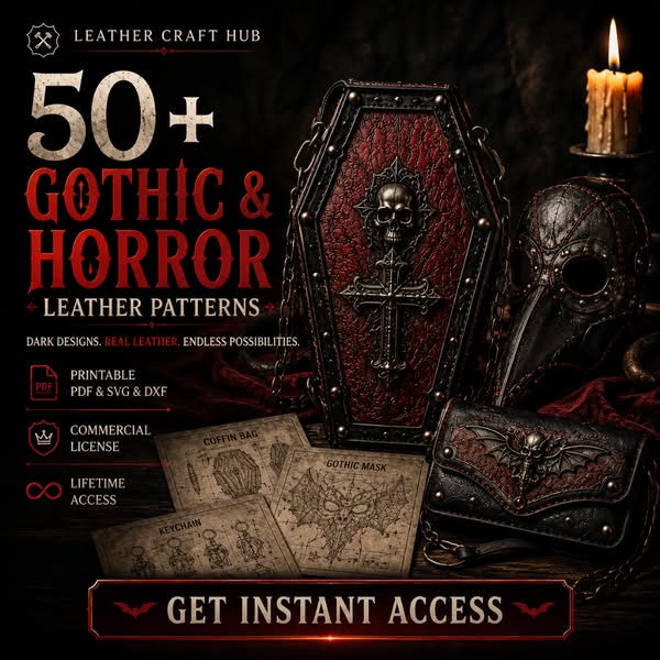 50+ Gothic & Horror Leather Pattern Bundle