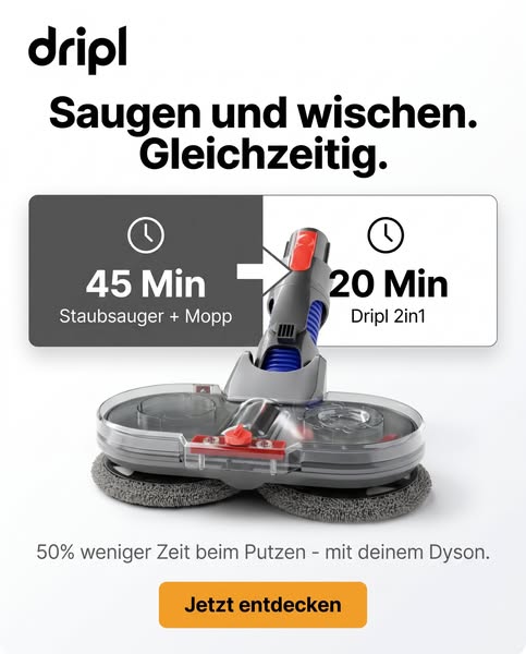 Saugen und wischen. Gleichzeitig. 50% weniger Aufwand.