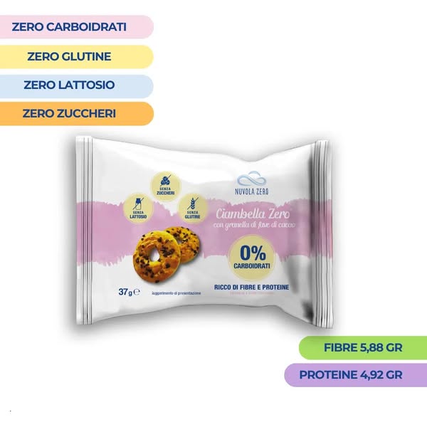 Ciambella Zero® con granella di cacao