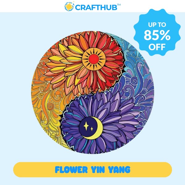 Flower Yin Yang - Jigsaw Puzzle