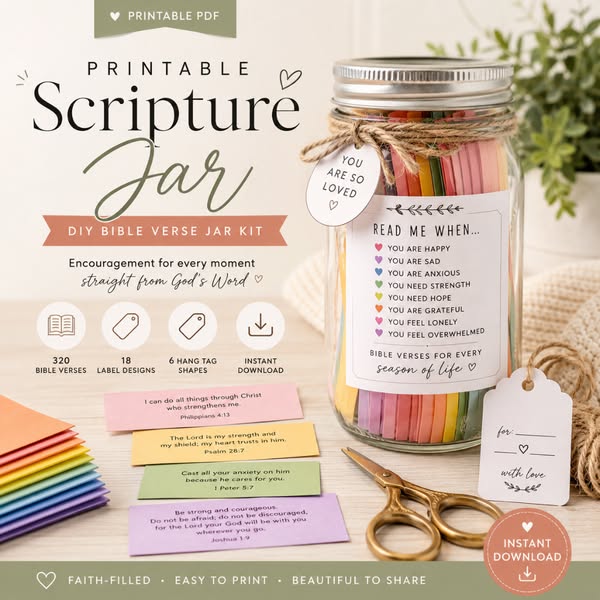 90% Off DIY Bible Verses Jar for Emotions