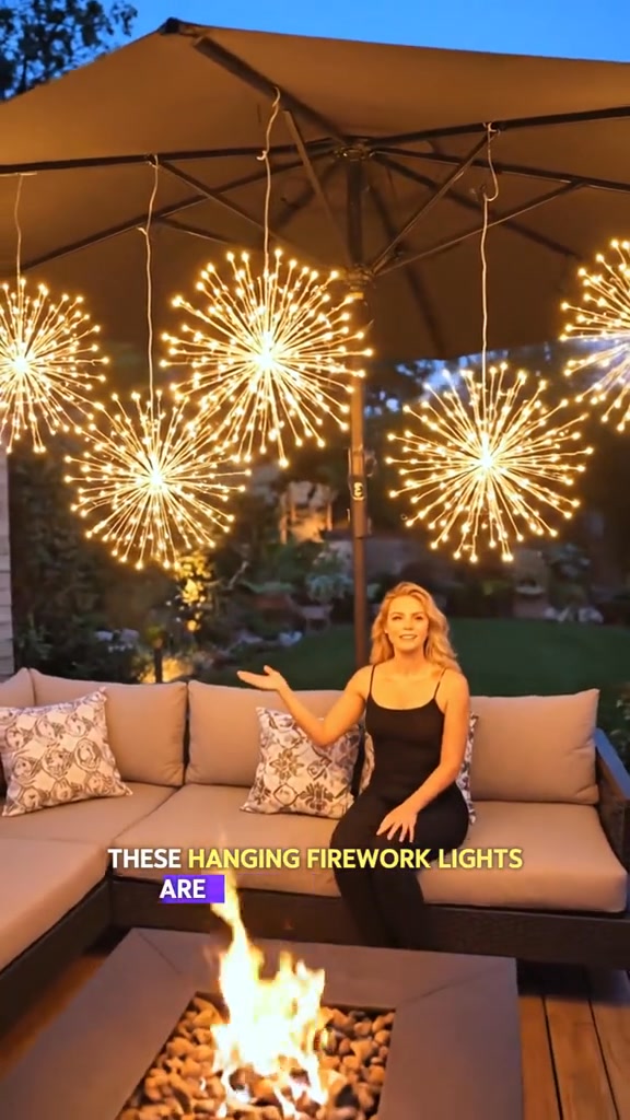 4-Pack Solar Fireworks Lights — 480 LEDs