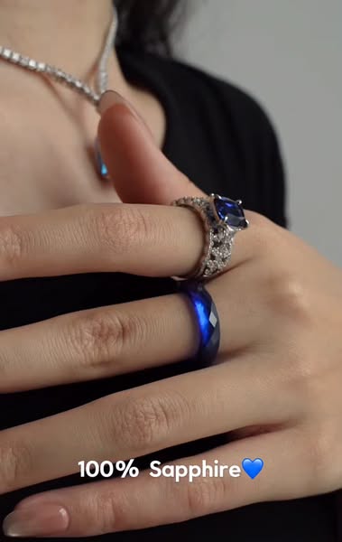 This vivid deep blue sapphire carries calm, peaceful healing energy. Blue gem vibration brings tranquility and mental clarity.