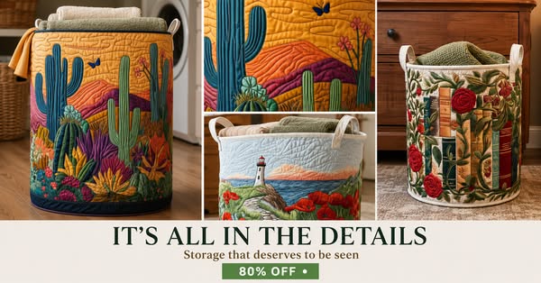 Quilted Laundry Baskets | 80% Off