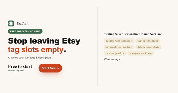 Etsy Listings in 10 Seconds