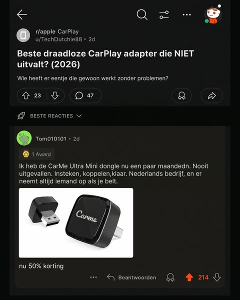 Upgrade je auto met draadloze CarPlay en Android Auto