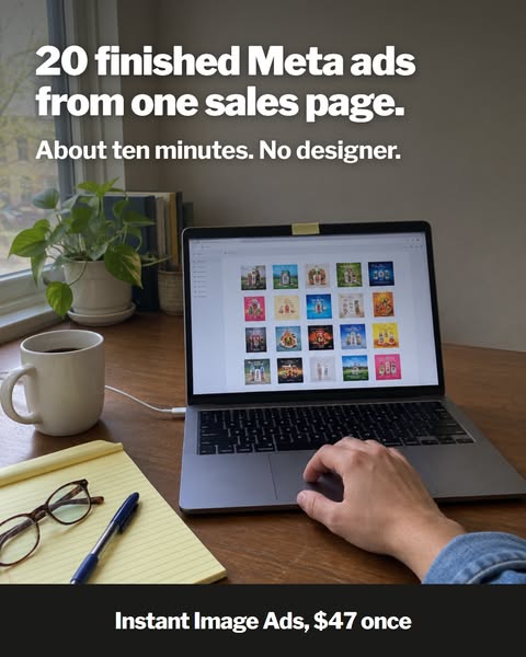 Get 20 Finished Meta Ads From One Link