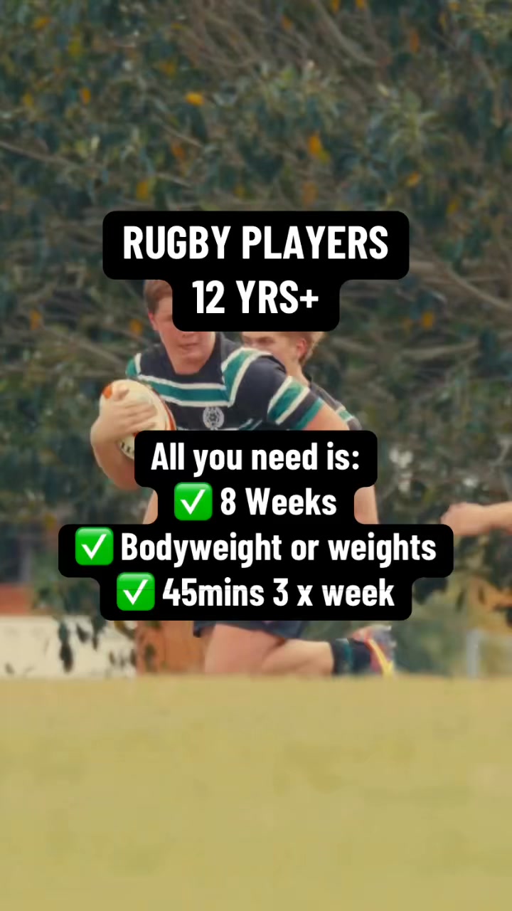 Get Rugby Faster, Stronger & Fitter 12yrs+