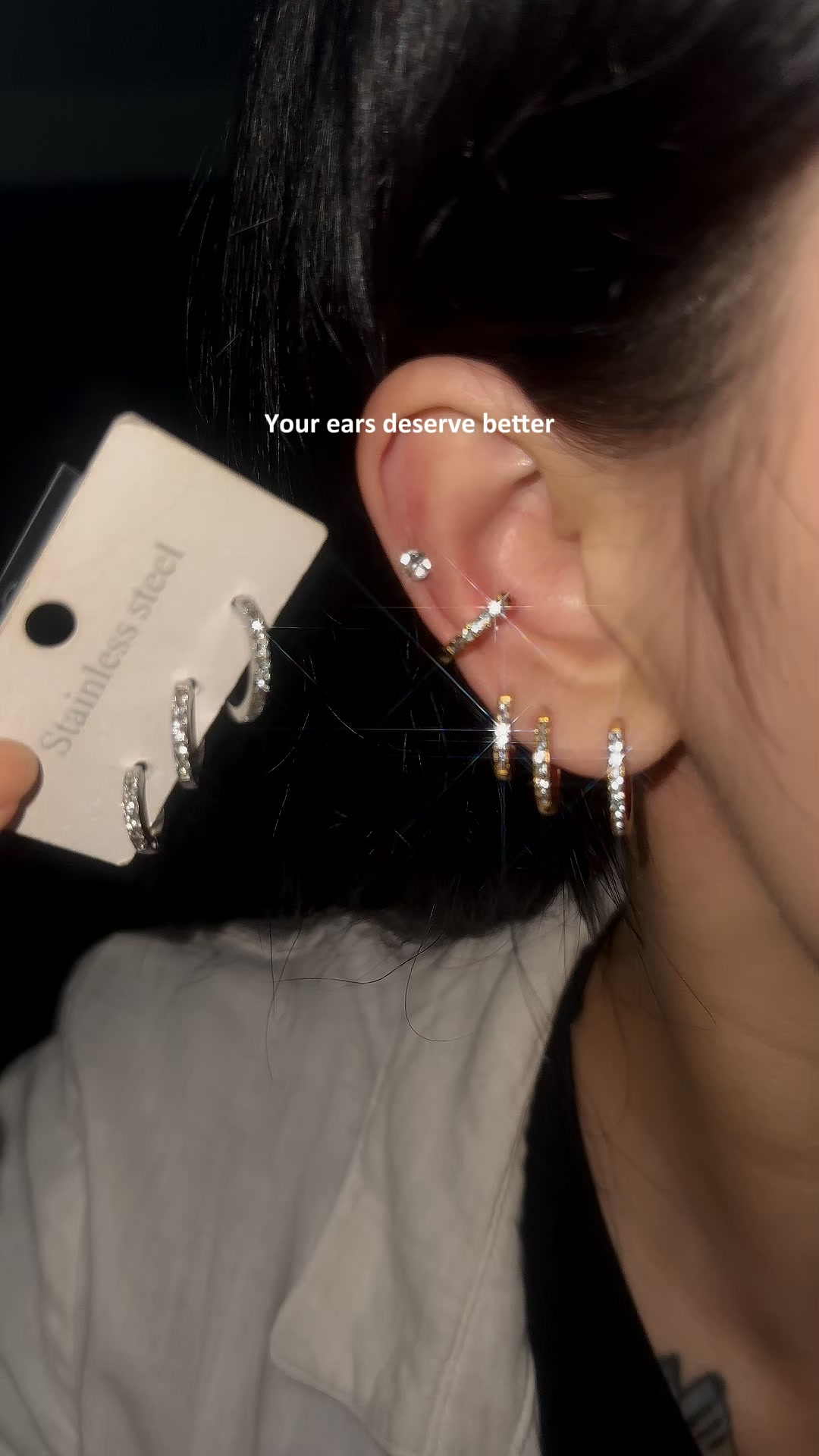 50%off - 3 Pairs Hoop Earrings Set