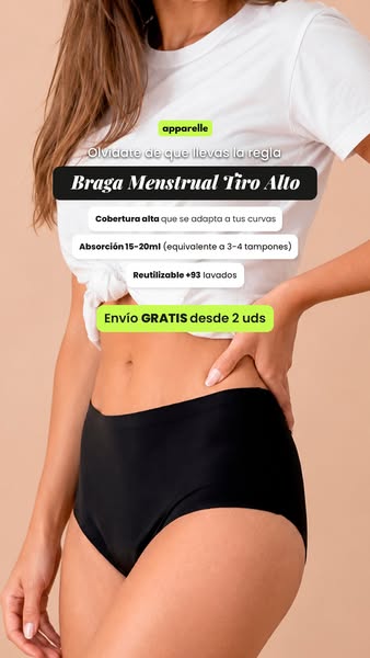 Braguita Menstrual Tiro Alto