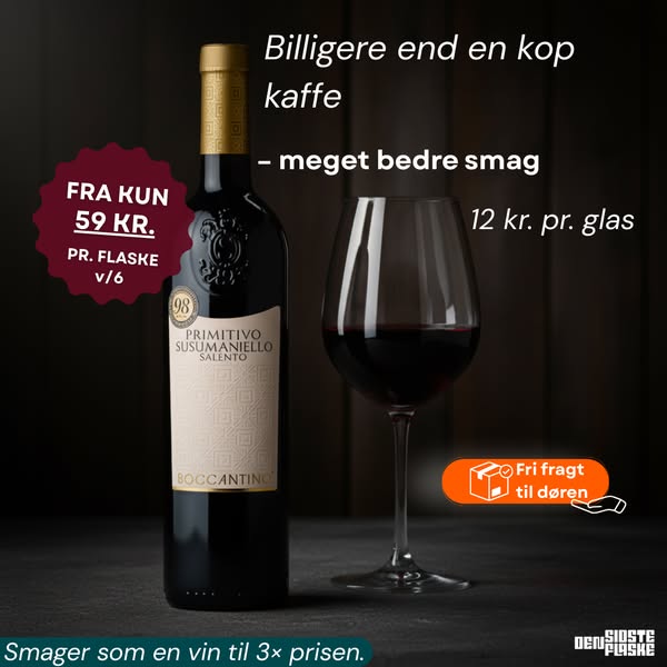 Susumaniello - Fra 55 kr. pr. flaske v/12 stk.
