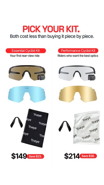 Eyewear with integrated rearview mirror