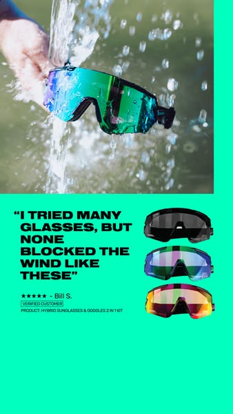 5-Star Jet Ski Riding Goggles & Sunglasses