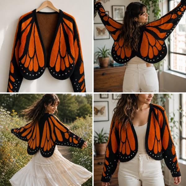 Monarch Butterfly Cardigan