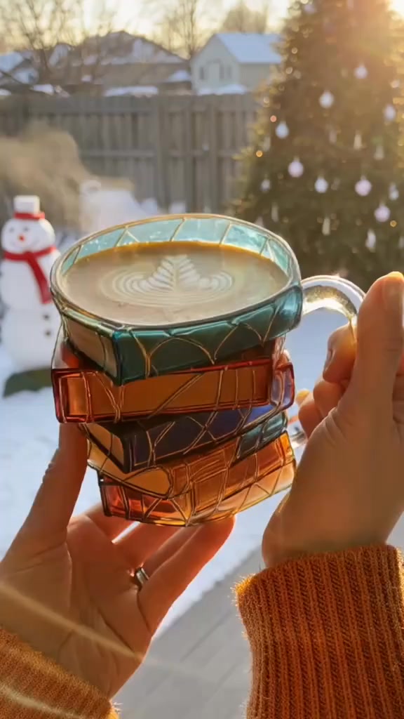 Novelty 3D Painted Book Mug— Where Literature Meets Art in Your Morning Routine
