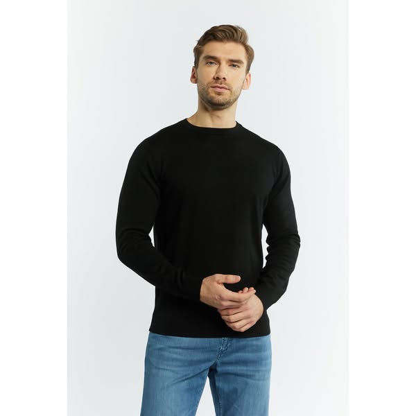 Klasyczny sweter z wełny merino