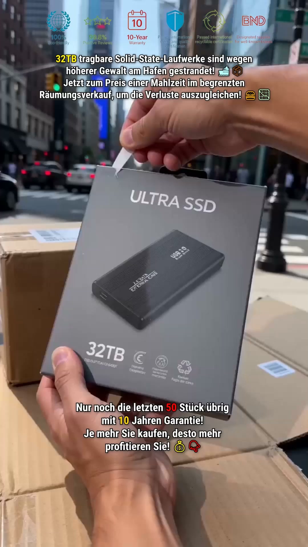 32TB Tragbare Externe SSD (1000 MB/s) – Jetzt im Angebot
