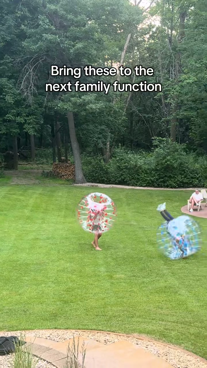 2-Pack Inflatable Bumper Balls | Sumo Zorb for Backyard Games