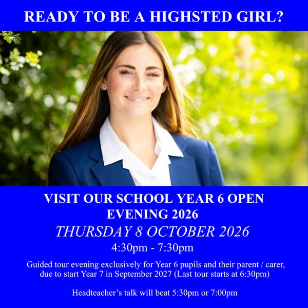 Year 6 Open Evening | Thursday 8th October