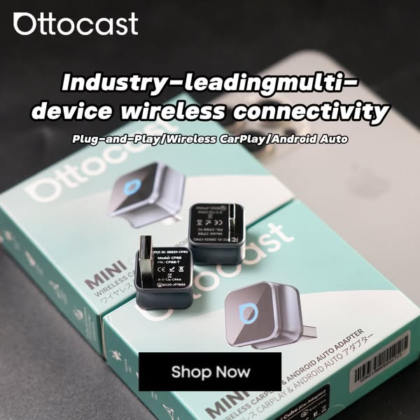 Ottocast Mini Cube 3.0 Wireless CarPlay/Android Auto Adapter