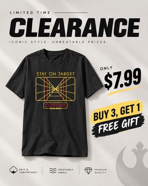 CLEARANCE SALE — $7.99!