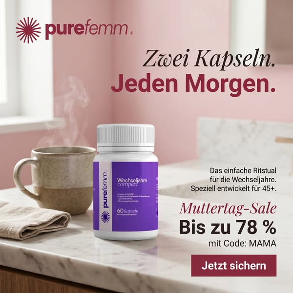 MUTTERTAG-SALE: 78 % Rabatt auf Purefemm — Code MAMA
