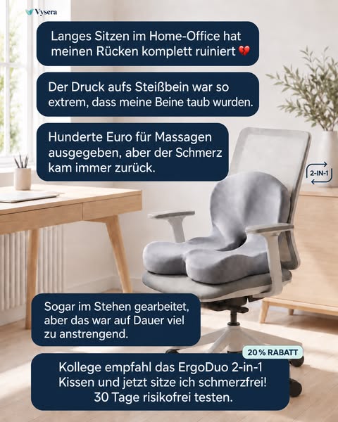 Lange Homeoffice-Tage hinterlassen Spuren – meistens im unteren Rücken.