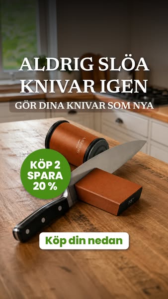 Årets knivslip 2025, nu till super-rea. Gör det till en fröjd att stå i köket! Förvandla alla dina knivar hemma till proffsverktyg