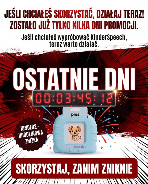 OSTATNIE DNI! KinderSpeech kończy 2 lata