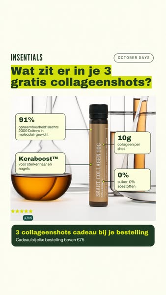 3 gratis collageenshots bij je bestelling