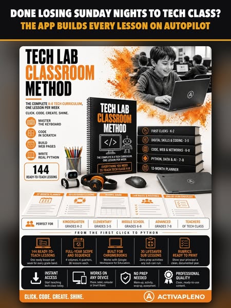 Tech class lessons, ready on autopilot