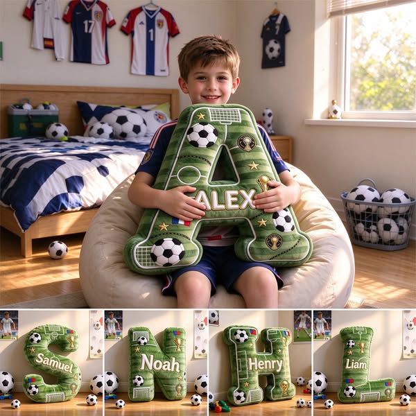 Personalized Soccer Pillow for Little Stars!