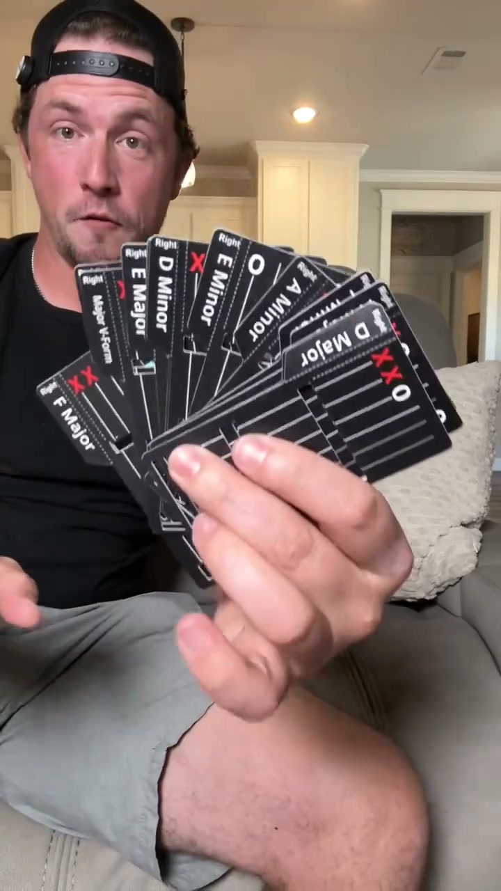 Guitar Chord Cards for Beginners (15 cards)
